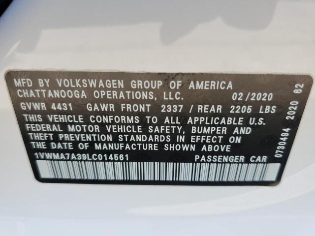 1VWMA7A39LC014561 - 2020 VOLKSWAGEN PASSAT R-LINE Ağ foto 13