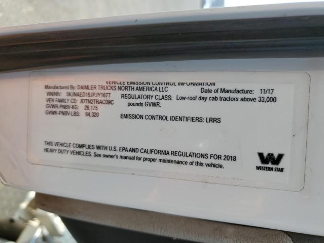 5KJNAED19JPJY1677 - 2018 WESTERN STAR/AUTO CAR CONVENTION 4900FA WHITE photo 12