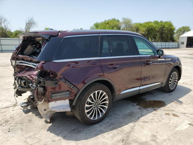 5LM5J6WC1NGL16313 - 2022 LINCOLN AVIATOR 勃艮第红 照片 3