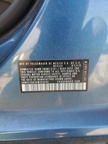 3VWC57BU7KM229439 - 2019 VOLKSWAGEN JETTA S ლურჯი ფოტო 13