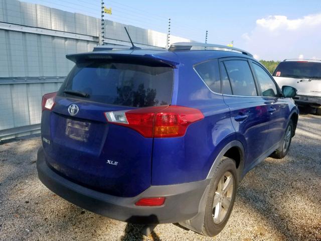 2T3WFREV4FW188558 - 2015 TOYOTA RAV4 XLE BLUE photo 4