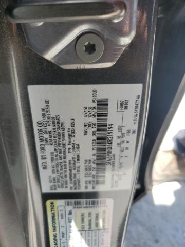 3FA6P0HD6KR219194 - 2019 FORD FUSION SE Boz foto 13