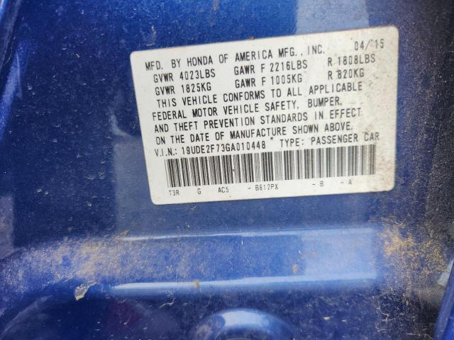 19UDE2F73GA010448 - 2016 ACURA ILX PREMIUM ლურჯი ფოტო 13