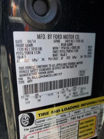 5LMJJ2H54EEL06117 - 2014 LINCOLN NAVIGATOR შავი ფოტო 12