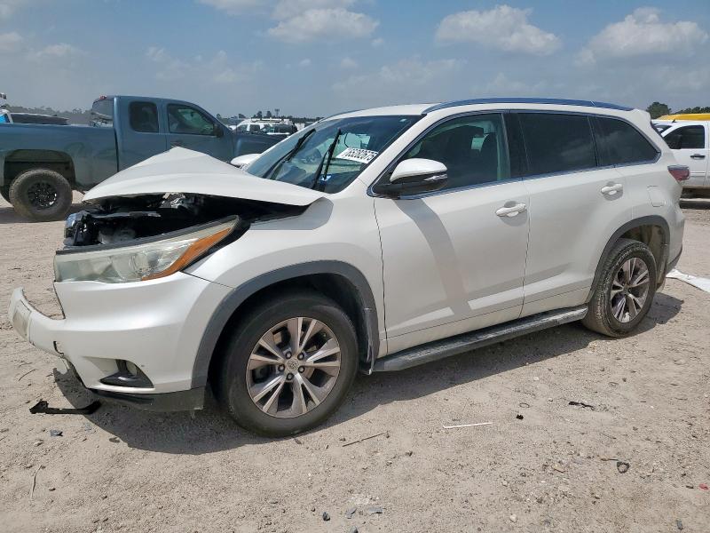 5TDKKRFH6FS088255 - 2015 TOYOTA HIGHLANDER XLE WHITE photo 1