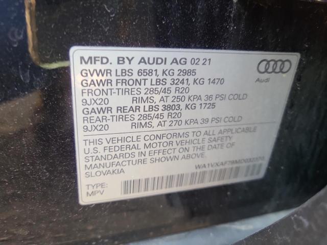 WA1VXAF79MD032370 - 2021 AUDI Q7 PRESTIGE BLACK photo 13