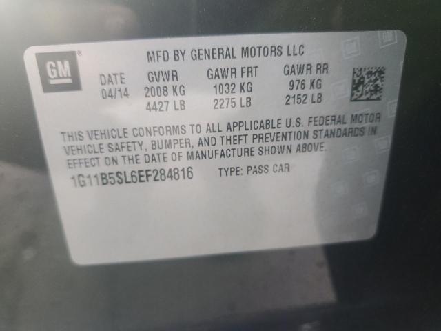 1G11B5SL6EF284816 - 2014 CHEVROLET MALIBU LS BLACK photo 12