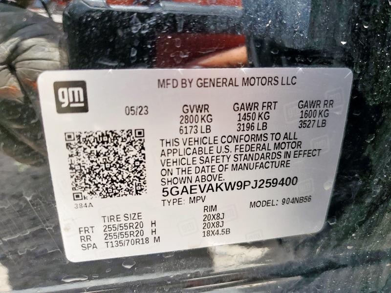 5GAEVAKW9PJ259400 - 2023 BUICK ENCLAVE ESSENCE Czarny zdjęcie 13