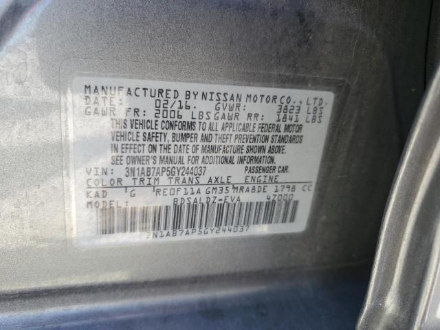 3N1AB7AP5GY244037 - 2016 NISSAN SENTRA S GRAY photo 13