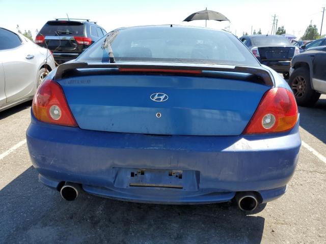 KMHHM65D14U143555 - 2004 HYUNDAI TIBURON BLUE photo 6