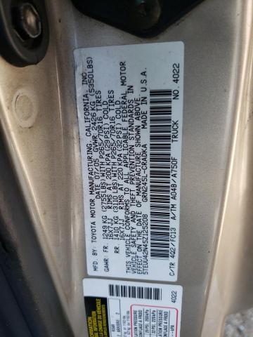 5TEUU42N45Z125208 - 2005 TOYOTA TACOMA ACCESS CAB ოქროსფერი ფოტო 13