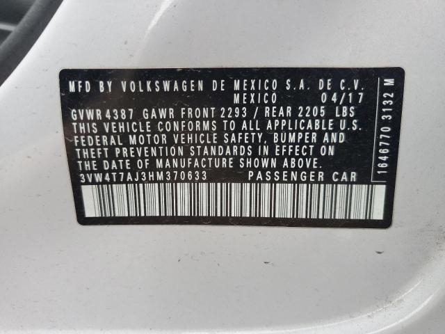 3VW4T7AJ3HM370633 - 2017 VOLKSWAGEN JETTA GLI GRAY photo 12