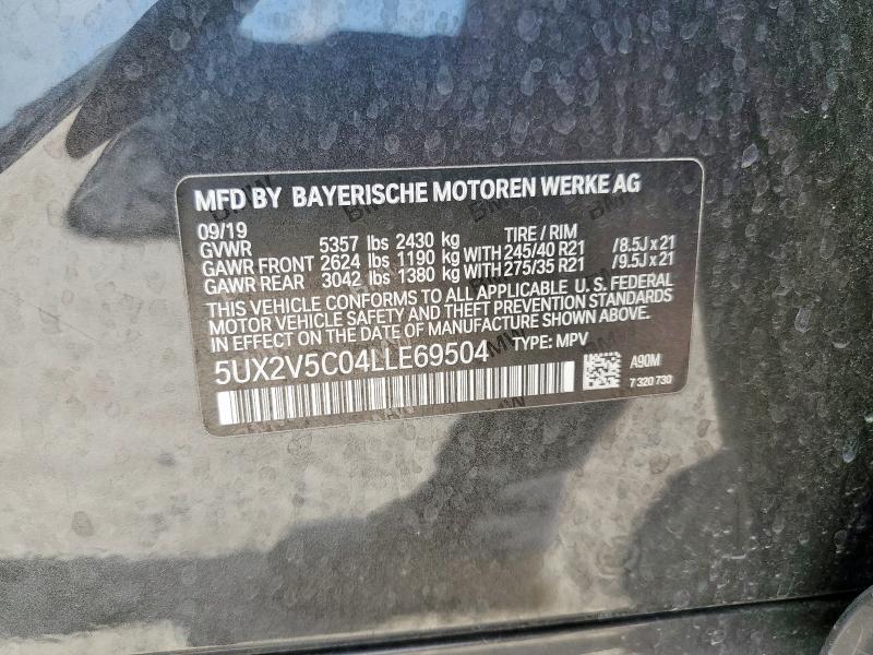 5UX2V5C04LLE69504 - 2020 BMW X4 XDRIVEM40I 灰色 照片 14