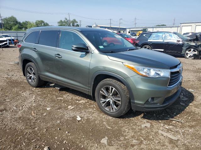 5TDJKRFH1GS351765 - 2016 TOYOTA HIGHLANDER XLE GREEN photo 4