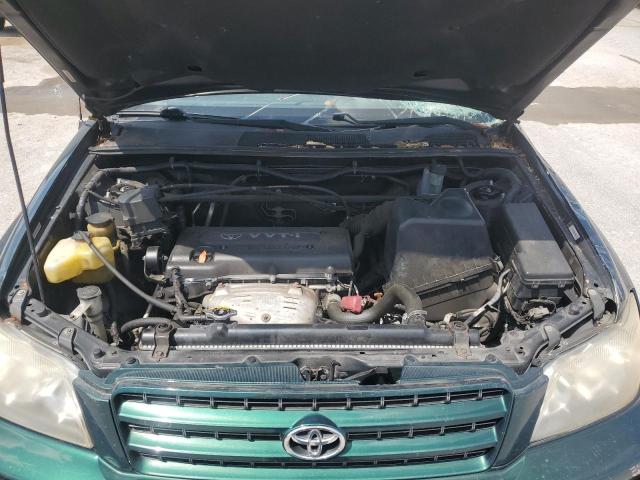 JTEGD21A710016943 - 2001 TOYOTA HIGHLANDER GREEN photo 12