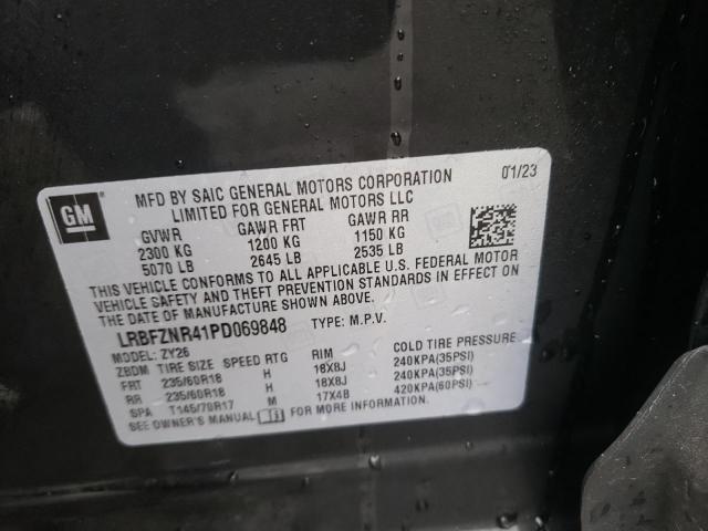 LRBFZNR41PD069848 - 2023 BUICK ENVISION ESSENCE BLACK photo 12