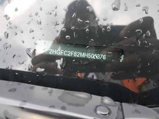 2HGFC2F82MH506376 - 2021 HONDA CIVIC SPORT BLUE photo 12