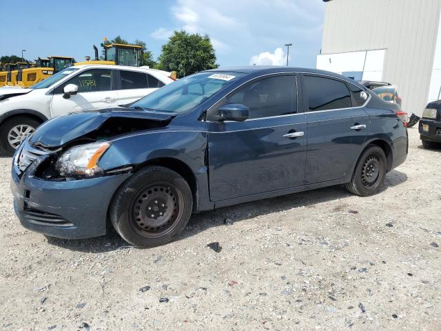 3N1AB7AP0DL650753 - 2013 NISSAN SENTRA S BLUE photo 1