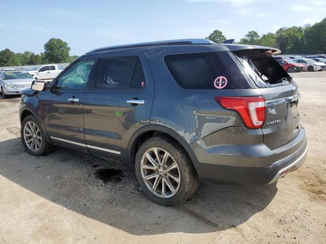 1FM5K7F86HGC69432 - 2017 FORD EXPLORER LIMITED GRAY photo 2