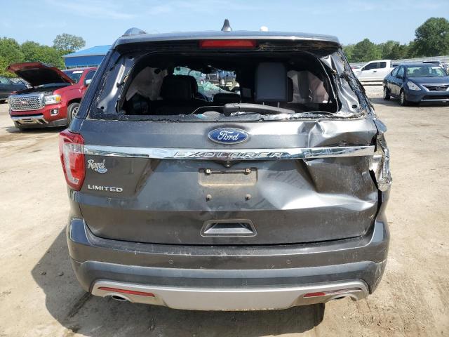 1FM5K7F86HGC69432 - 2017 FORD EXPLORER LIMITED GRAY photo 6