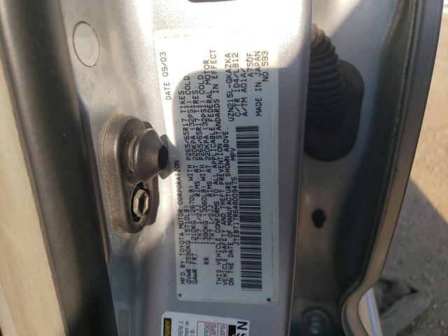 JTEBT17R648009475 - 2004 TOYOTA 4RUNNER LIMITED SILVER photo 12