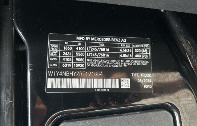 W1Y4NBHY7RT191884 - 2024 MERCEDES-BENZ SPRINTER 2500 შავი ფოტო 10