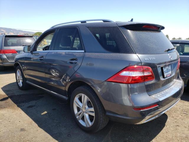 4JGDA5HB6CA019891 - 2012 MERCEDES-BENZ ML 350 4MATIC CHARCOAL photo 2