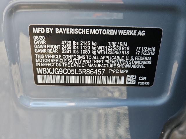 WBXJG9C05L5R86457 - 2020 BMW X1 XDRIVE28I GRAY photo 14