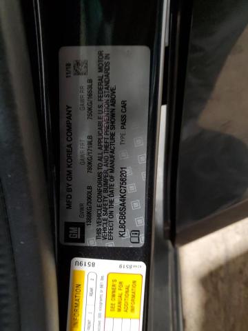 KL8CB6SA4KC756201 - 2019 CHEVROLET SPARK LS CHARCOAL photo 12