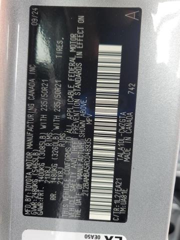 2T2BAMBA5RC048935 - 2024 LEXUS RX 350 BASE 银色 照片 13