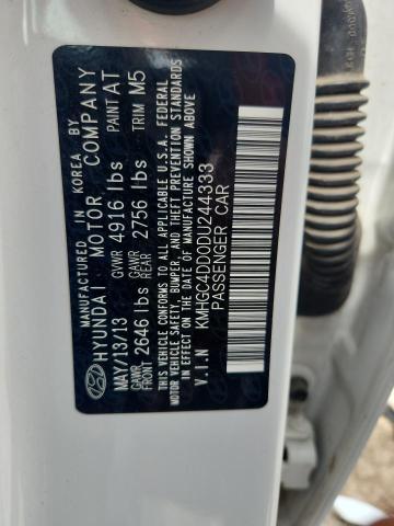 KMHGC4DD0DU244333 - 2013 HYUNDAI GENESIS 3.8L WHITE photo 13