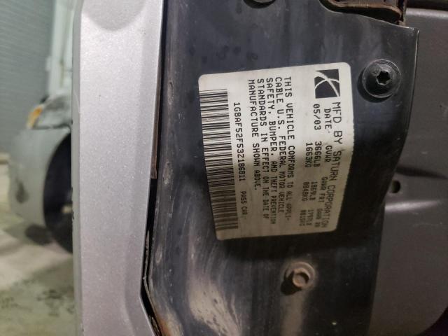 1G8AF52F53Z186811 - 2003 SATURN ION LEVEL 1 SILVER photo 13