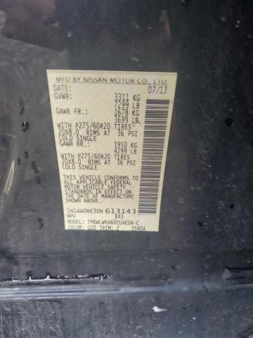 5N1AA0NE3DN613143 - 2013 NISSAN ARMADA PLATINUM BLACK photo 13