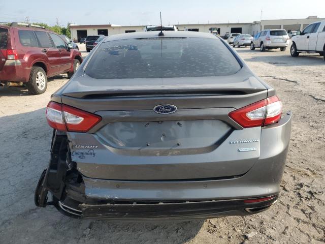 3FA6P0K99ER258273 - 2014 FORD FUSION TITANIUM GRAY photo 6