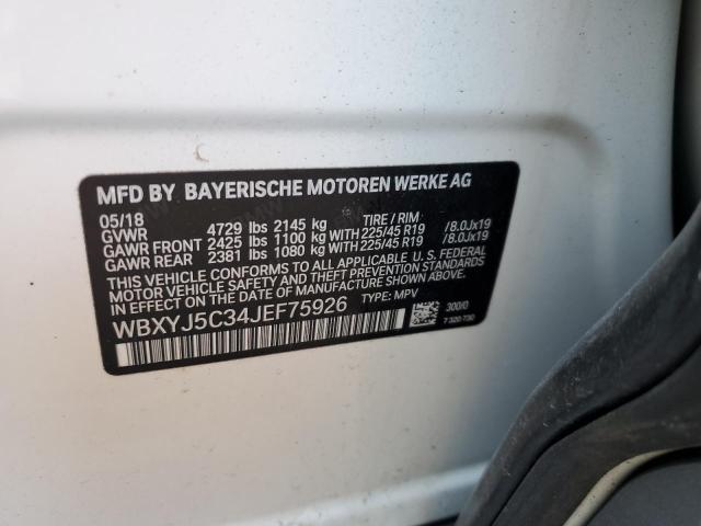 WBXYJ5C34JEF75926 - 2018 BMW X2 XDRIVE28I თეთრი ფოტო 13