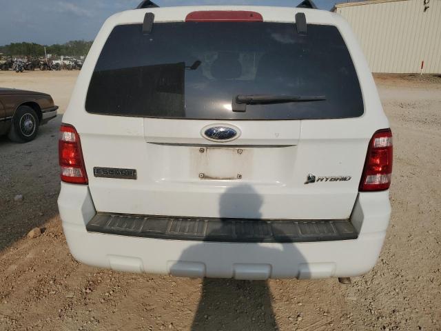 1FMCU49339KD10436 - 2009 FORD ESCAPE HYBRID WHITE photo 6