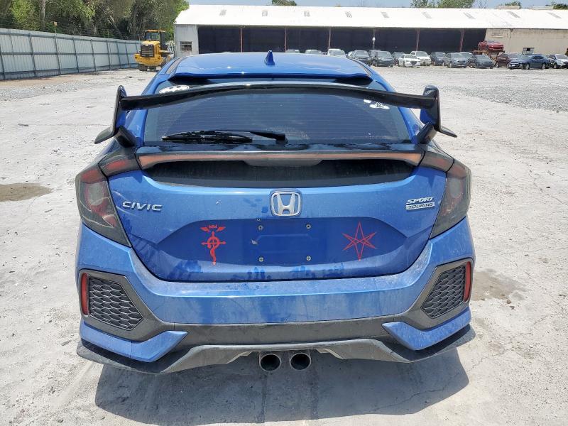 SHHFK7H96KU224554 - 2019 HONDA CIVIC SPORT TOURING BLUE photo 6