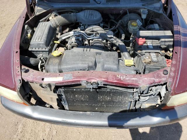 1B7GG12X72S632995 - 2002 DODGE DAKOTA BASE MAROON photo 11