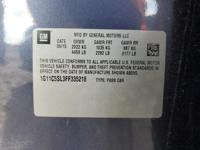 1G11C5SL3FF335218 - 2015 CHEVROLET MALIBU 1LT GRAY photo 13