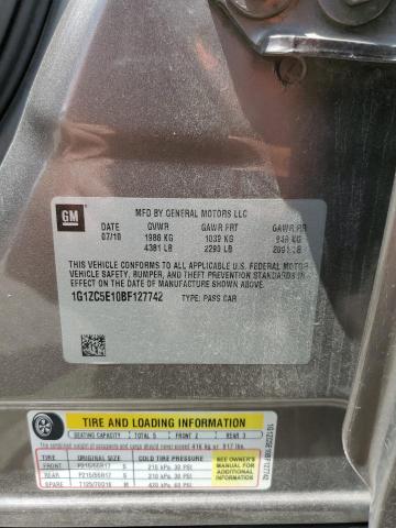 1G1ZC5E10BF127742 - 2011 CHEVROLET MALIBU 1LT GRAY photo 13