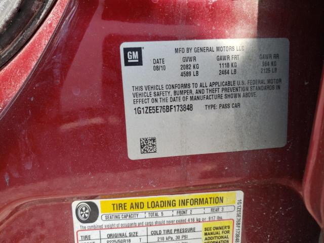 1G1ZE5E76BF173848 - 2011 CHEVROLET MALIBU LTZ Tünd qırmızı foto 12