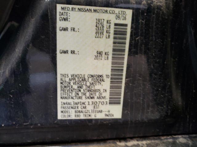 1N4AL3AP1HC130703 - 2017 NISSAN ALTIMA 2.5 CHARCOAL photo 13