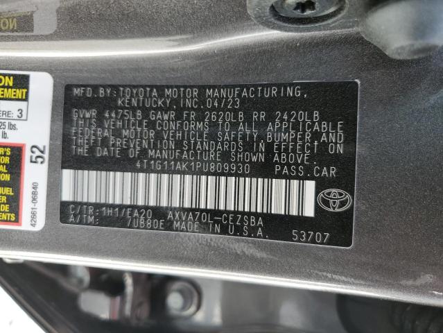 4T1G11AK1PU809930 - 2023 TOYOTA CAMRY SE NIGHT SHADE CHARCOAL photo 13