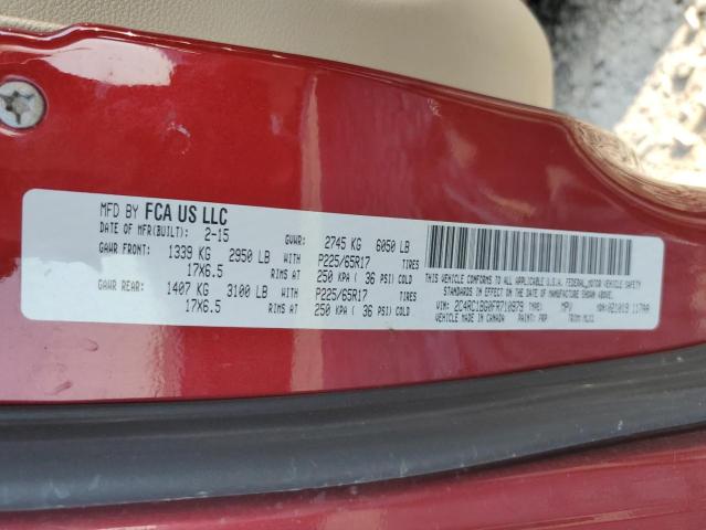 2C4RC1BG0FR710979 - 2015 CHRYSLER TOWN & COU TOURING RED photo 12