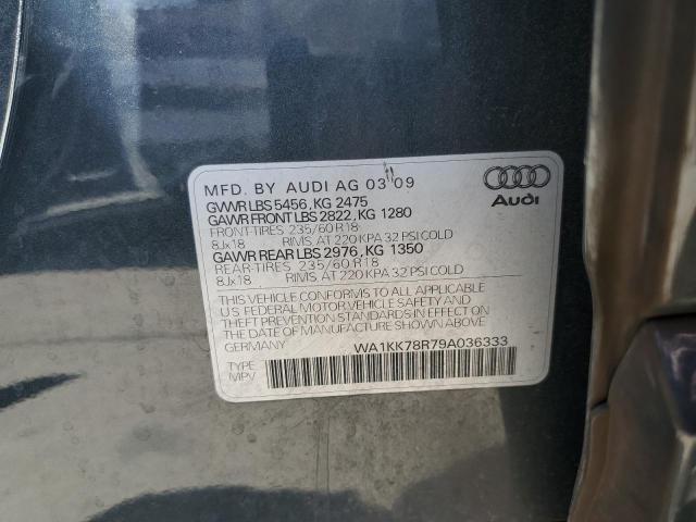 WA1KK78R79A036333 - 2009 AUDI Q5 3.2 GRAY photo 12