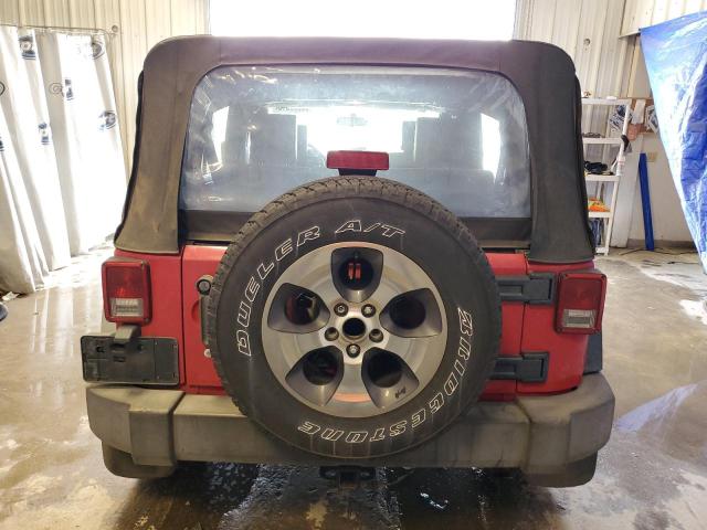 1J4GB39168L551222 - 2008 JEEP WRANGLER U X RED photo 6