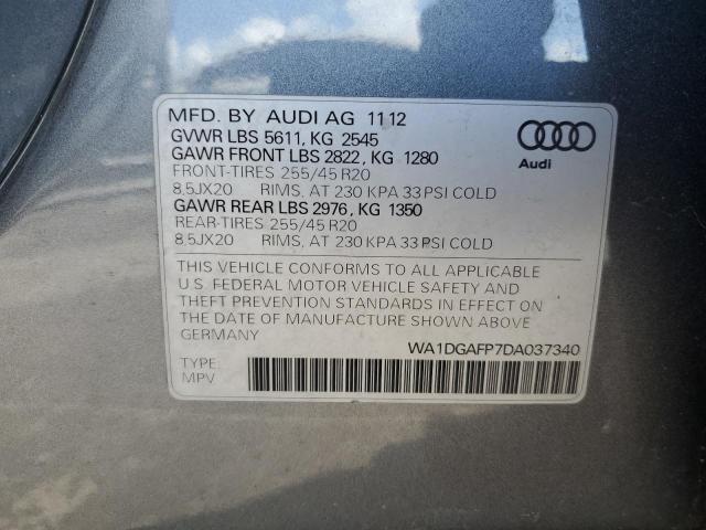 WA1DGAFP7DA037340 - 2013 AUDI Q5 PREMIUM PLUS 灰色 照片 13