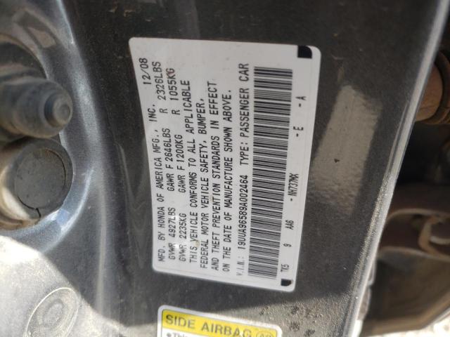 19UUA96589A002464 - 2009 ACURA TL SILVER photo 13