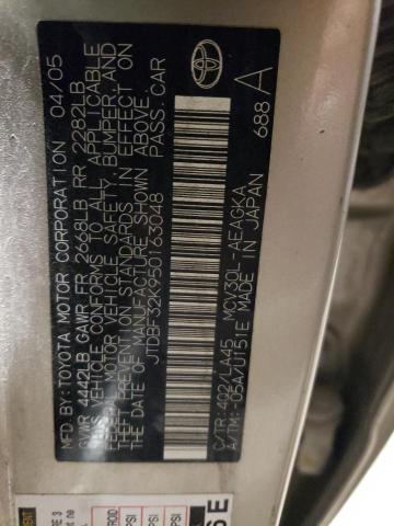 JTDBF32K950163048 - 2005 TOYOTA CAMRY LE GOLD photo 12