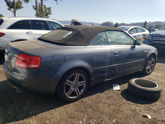 WAUDF48H98K000724 - 2008 AUDI A4 2.0T CABRIOLET QUATTRO GRAY photo 3